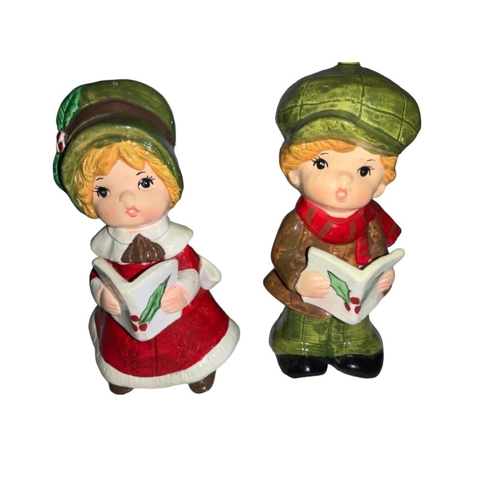 Vintage Christmas Caroler Decorations -Ceramic- 4.5 inches tall